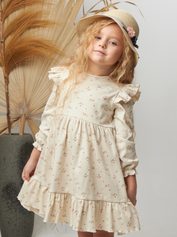 332. Платье детское из лапши, хлопок 100%, разноцветное, р. 74,80,86,92